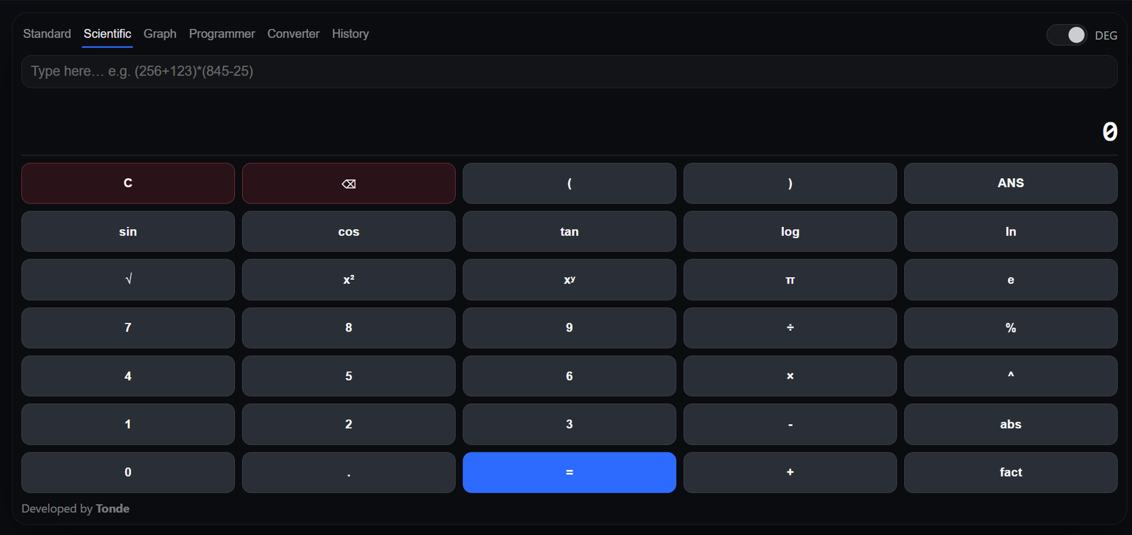 Python Flask Calculator